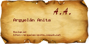 Argyelán Anita névjegykártya